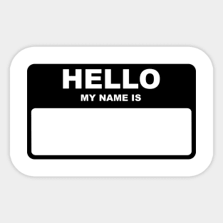 Hello my name is Sticker